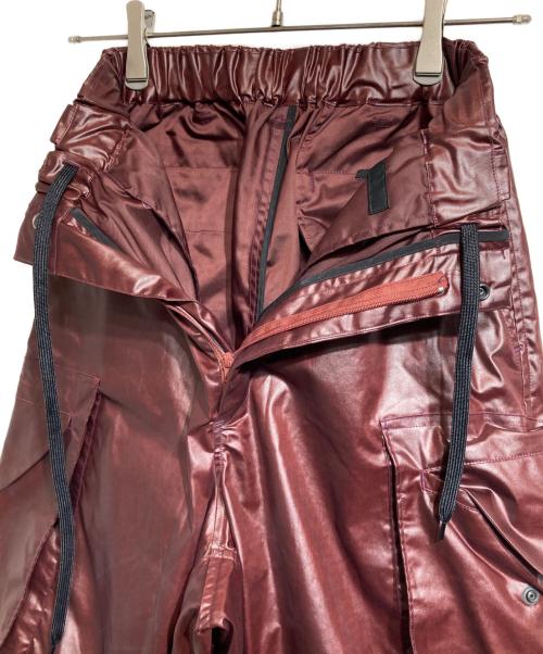 08sircus（ゼロエイトサーカス）08sircus (ゼロエイトサーカス) Wax vintage wide cargo pants ボルドー サイズ:1の古着・服飾アイテム