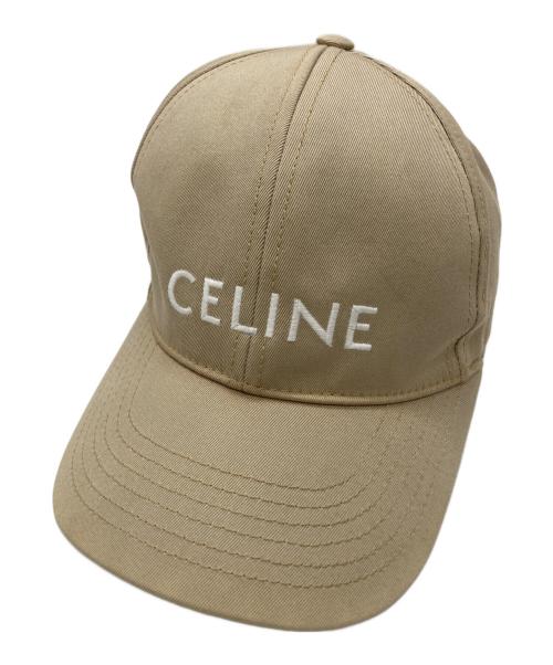 CELINE（セリーヌ）CELINE (セリーヌ) ロゴベースボールキャップ ベージュ サイズ:Sの古着・服飾アイテム