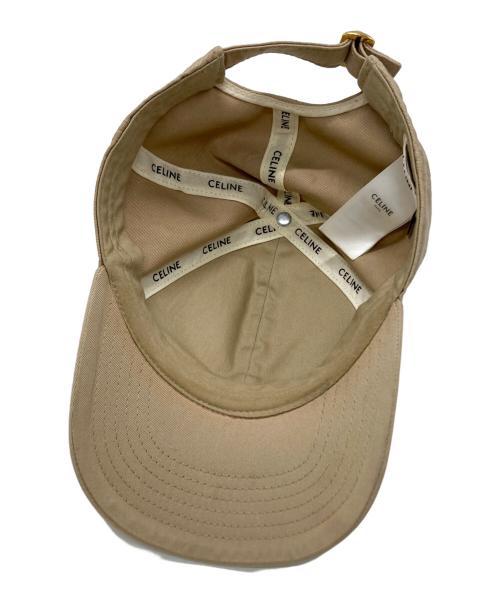 CELINE（セリーヌ）CELINE (セリーヌ) ロゴベースボールキャップ ベージュ サイズ:Sの古着・服飾アイテム