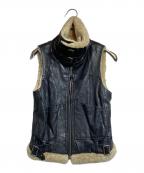 DIESELディーゼル）の古着「ムートンベスト」｜ブラック