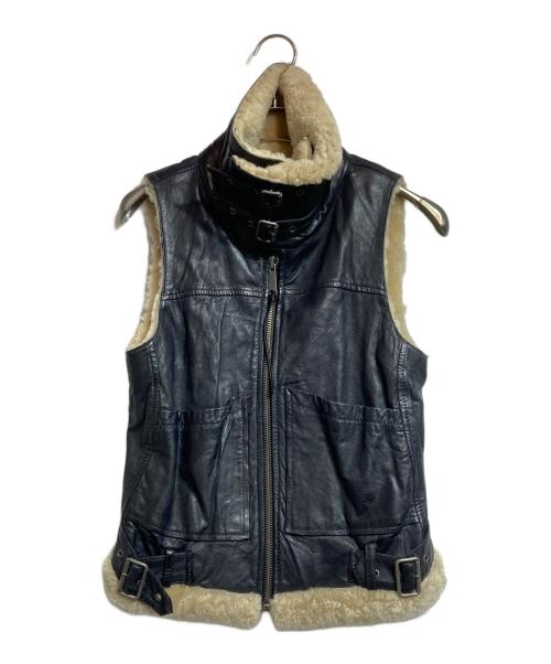 DIESEL（ディーゼル）DIESEL (ディーゼル) ムートンベスト ブラック サイズ:なしの古着・服飾アイテム