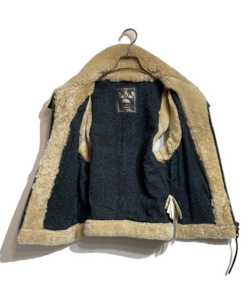 DIESEL（ディーゼル）DIESEL (ディーゼル) ムートンベスト ブラック サイズ:なしの古着・服飾アイテム
