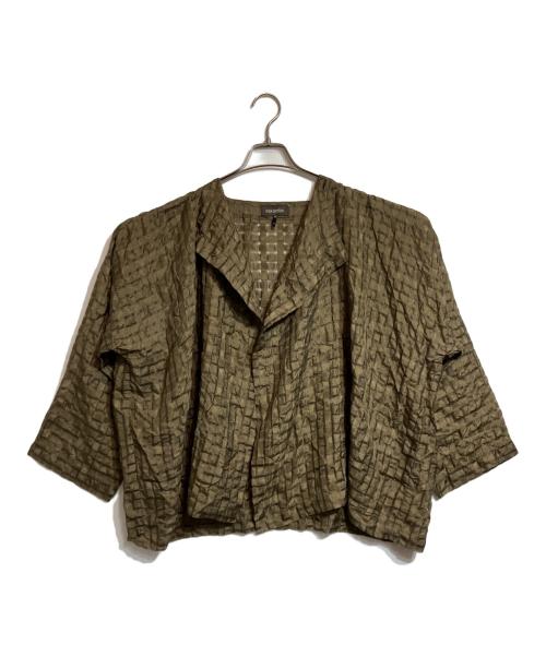 eskandar（エスカンダー）eskandar (エスカンダー) モモンガシルエット シルクブラウス ブラウンの古着・服飾アイテム