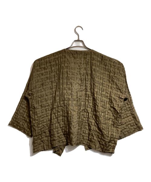 eskandar（エスカンダー）eskandar (エスカンダー) モモンガシルエット シルクブラウス ブラウンの古着・服飾アイテム