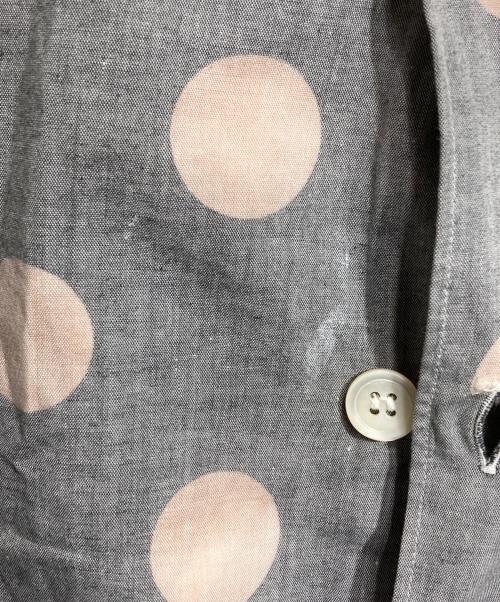 COMME des GARCONS HOMME（コムデギャルソン オム）COMME des GARCONS HOMME (コムデギャルソン オム) ドットオープンカラーシャツ/Polka Dot Open Collar Shirt グレー×ピンク サイズ:不明の古着・服飾アイテム