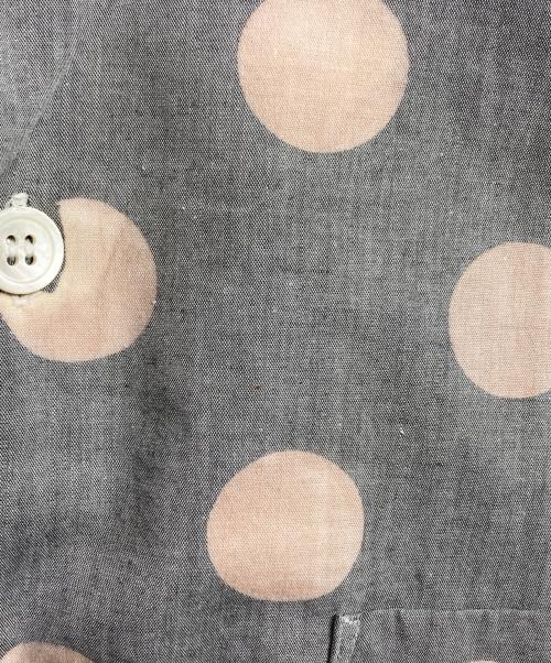 COMME des GARCONS HOMME（コムデギャルソン オム）COMME des GARCONS HOMME (コムデギャルソン オム) ドットオープンカラーシャツ/Polka Dot Open Collar Shirt グレー×ピンク サイズ:不明の古着・服飾アイテム