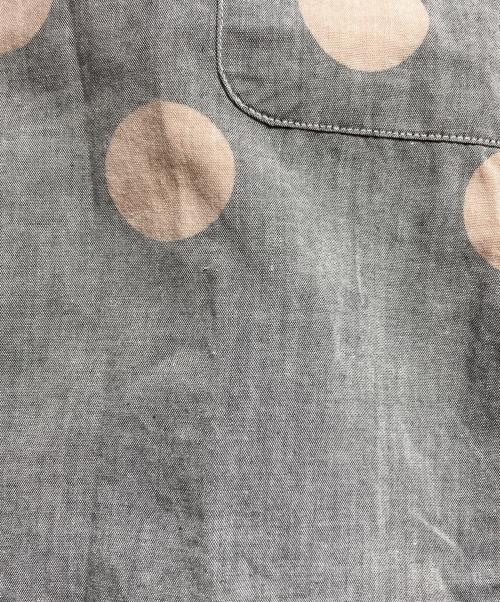 COMME des GARCONS HOMME（コムデギャルソン オム）COMME des GARCONS HOMME (コムデギャルソン オム) ドットオープンカラーシャツ/Polka Dot Open Collar Shirt グレー×ピンク サイズ:不明の古着・服飾アイテム