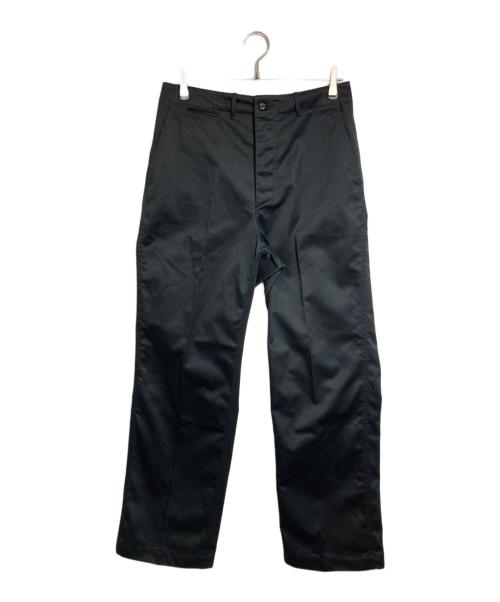 HYKE（ハイク）HYKE (ハイク) T C WEST POINT ARMY WIDE LEG CHINOSワークパンツ ブラック サイズ:XXLの古着・服飾アイテム