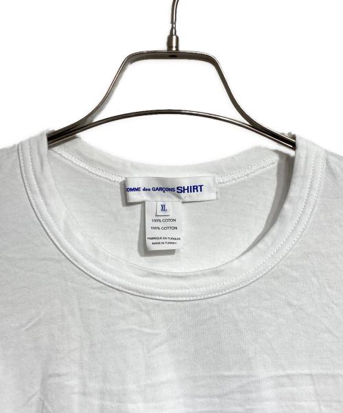 COMME des GARCONS SHIRT（コムデギャルソンシャツ）COMME des GARCONS SHIRT (コムデギャルソンシャツ) ロゴビッグTee ホワイト サイズ:XLの古着・服飾アイテム