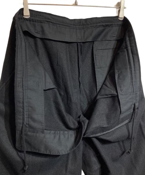 Yohji Yamamoto pour homme（ヨウジヤマモト プールオム）Yohji Yamamoto pour homme (ヨウジヤマモト プールオム) ウールナイロン紐パンツ ブラック サイズ:2の古着・服飾アイテム