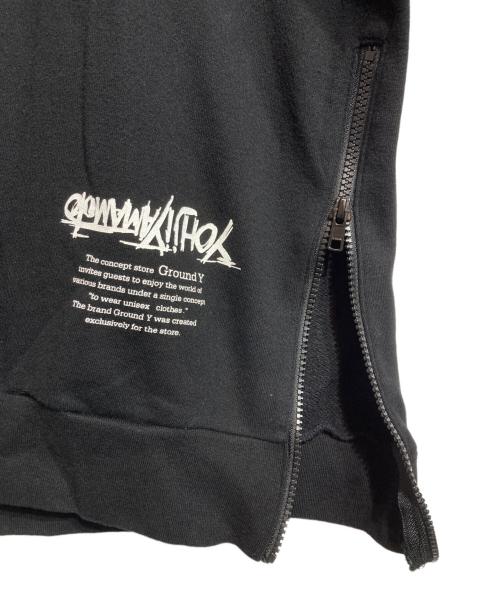 GROUND Y（グラウンドワイ）GROUND Y (グラウンドワイ) Upside Down LOGO Side Zipper Hoodie ブラック サイズ:3の古着・服飾アイテム