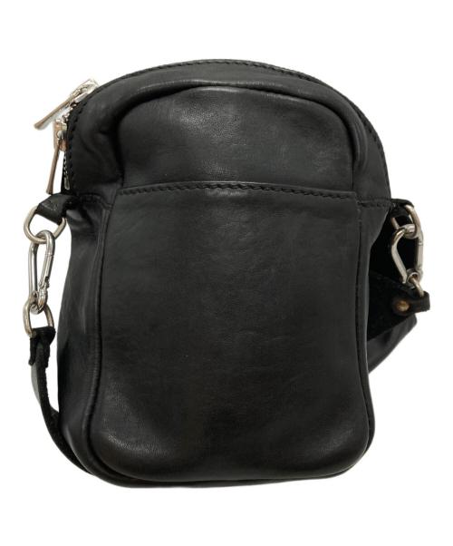 GUIDI（グイディ）GUIDI (グイディ) レザークロスボディバッグ ブラックの古着・服飾アイテム