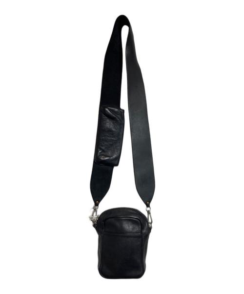 GUIDI（グイディ）GUIDI (グイディ) レザークロスボディバッグ ブラックの古着・服飾アイテム