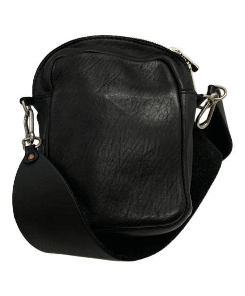 GUIDI（グイディ）GUIDI (グイディ) レザークロスボディバッグ ブラックの古着・服飾アイテム