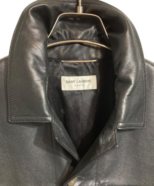 Saint Laurent Paris（サンローランパリ）Saint Laurent Paris (サンローランパリ) レザートラッカージャケット ブラック サイズ:48の古着・服飾アイテム
