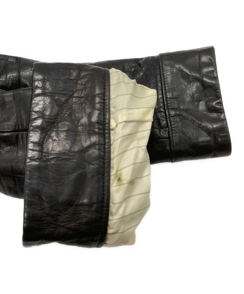 TMT（ティーエムティー）TMT (ティーエムティー) WAX COW LEATHER BLOUSON ブラック サイズ:Mの古着・服飾アイテム