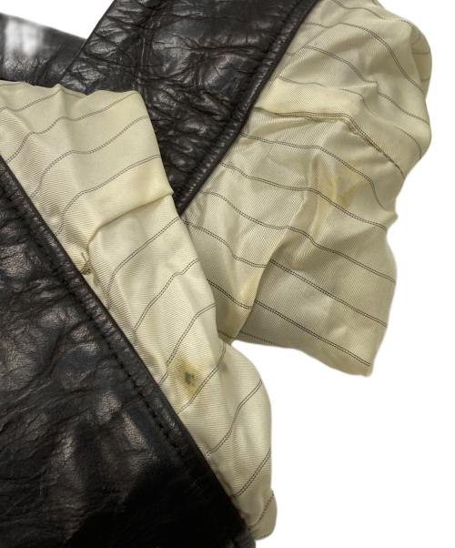 TMT（ティーエムティー）TMT (ティーエムティー) WAX COW LEATHER BLOUSON ブラック サイズ:Mの古着・服飾アイテム