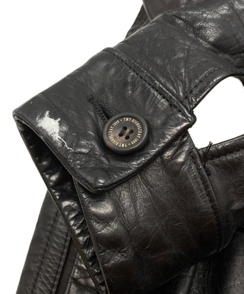 TMT（ティーエムティー）TMT (ティーエムティー) WAX COW LEATHER BLOUSON ブラック サイズ:Mの古着・服飾アイテム