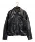 TMT（ティーエムティー）の古着「WAX COW LEATHER BLOUSON」｜ブラック