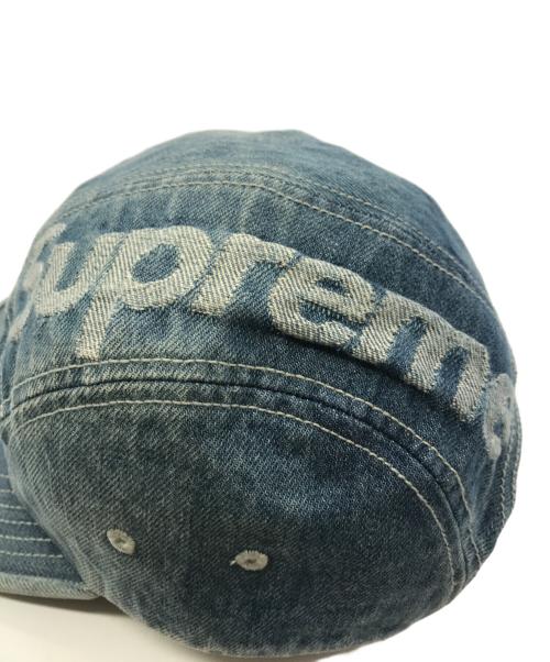 SUPREME（シュプリーム）Supreme (シュプリーム) Top Logo Denim Camp Cap インディゴの古着・服飾アイテム