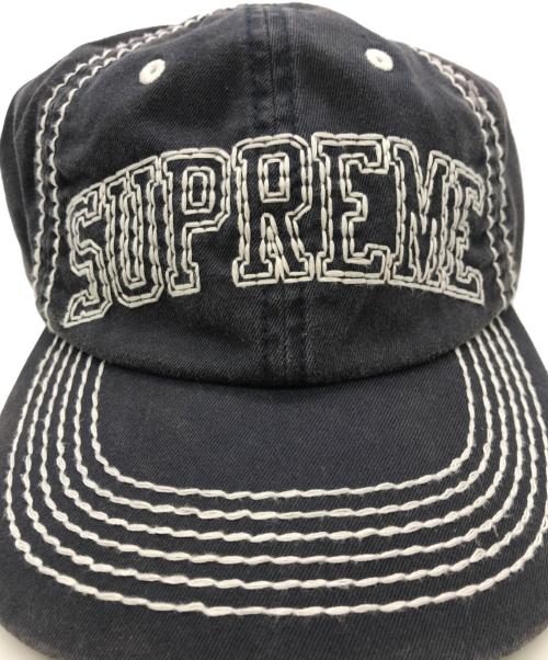 SUPREME（シュプリーム）Supreme (シュプリーム) Big Stitch 6-Panel cap ネイビーの古着・服飾アイテム