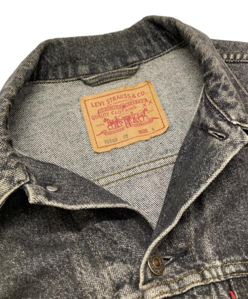 LEVI'S（リーバイス）LEVI'S (リーバイス) 先染めブラックデニムジャケット ブラック サイズ:Ｌの古着・服飾アイテム