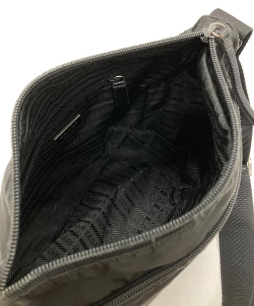 PRADA（プラダ）PRADA (プラダ) ナイロン×レザーミニショルダーバッグ ブラックの古着・服飾アイテム