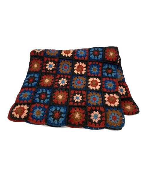 STORY mfg（ストーリーエムエフジー）STORY mfg (ストーリーエムエフジー) piece scarf レッド×ブルーの古着・服飾アイテム