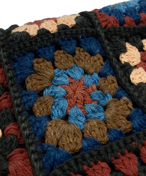 STORY mfg（ストーリーエムエフジー）STORY mfg (ストーリーエムエフジー) piece scarf レッド×ブルーの古着・服飾アイテム