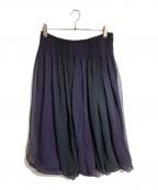 ISSEY MIYAKE WHITE LABELイッセイミヤケホワイトレーベル）の古着「オーガンジープリーツスカート」｜ブラック