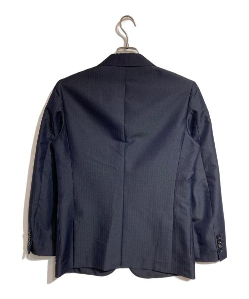 COMME des GARCONS HOMME DEUX（コムデギャルソン オム ドゥ）COMME des GARCONS HOMME DEUX (コムデギャルソン オム ドゥ) ウールブレンドエステルテーラードジャケット ネイビー サイズ:ＸＳの古着・服飾アイテム