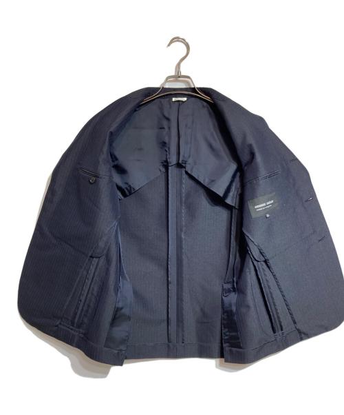 COMME des GARCONS HOMME DEUX（コムデギャルソン オム ドゥ）COMME des GARCONS HOMME DEUX (コムデギャルソン オム ドゥ) ウールブレンドエステルテーラードジャケット ネイビー サイズ:ＸＳの古着・服飾アイテム