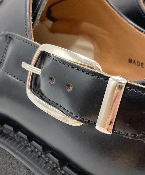 COMME des GARCONS HOMME PLUS（コムデギャルソンオムプリュス）COMME des GARCONS HOMME PLUS (コムデギャルソンオムプリュス) GEORGE COX (ジョージコックス) サイドストラップクリーパーソールシューズ ブラック サイズ:6の古着・服飾アイテム