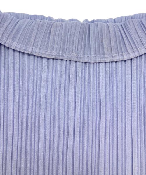 PLEATS PLEASE（プリーツプリーズ）PLEATS PLEASE (プリーツプリーズ) ボトルネックプリーツカットソー パープル サイズ:3の古着・服飾アイテム