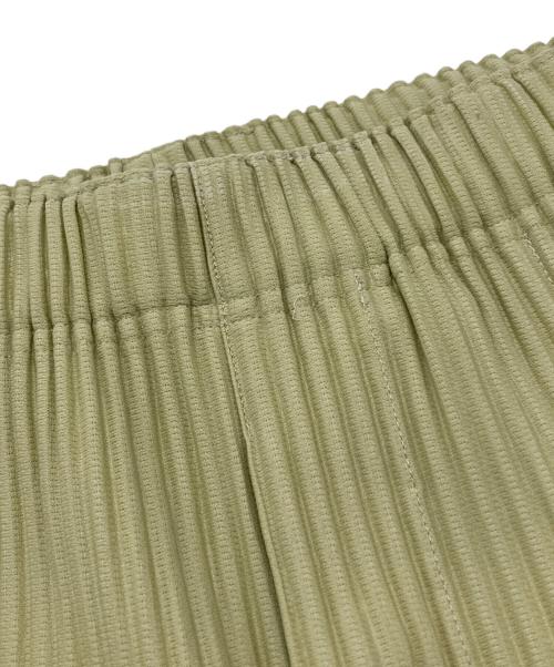 HOMME PLISSE ISSEY MIYAKE（オム プリッセ イッセイ ミヤケ）HOMME PLISSE ISSEY MIYAKE (オム プリッセ イッセイ ミヤケ) プリーツフレアパンツ グリーン サイズ:2の古着・服飾アイテム