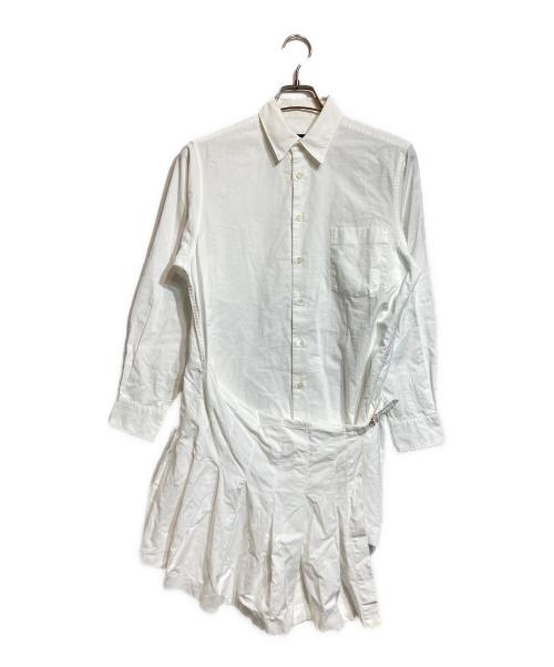 tricot COMME des GARCONS（トリココムデギャルソン）tricot COMME des GARCONS (トリココムデギャルソン) アシメデザインシャツワンピース ホワイト サイズ:表記なしの古着・服飾アイテム