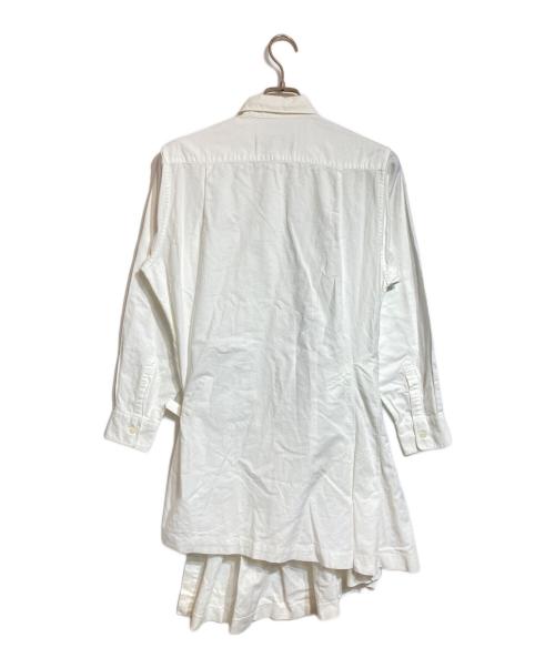 tricot COMME des GARCONS（トリココムデギャルソン）tricot COMME des GARCONS (トリココムデギャルソン) アシメデザインシャツワンピース ホワイト サイズ:表記なしの古着・服飾アイテム
