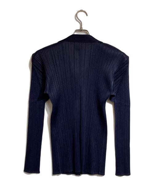 PLEATS PLEASE（プリーツプリーズ）PLEATS PLEASE (プリーツプリーズ) プリーツシャツ ネイビー サイズ:3の古着・服飾アイテム