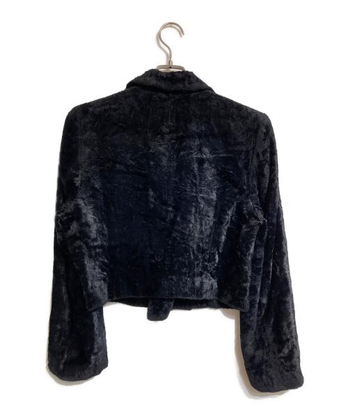 tricot COMME des GARCONS（トリココムデギャルソン）tricot COMME des GARCONS (トリココムデギャルソン) フェイクファーファーショートジャケット ブラック サイズ:Mの古着・服飾アイテム