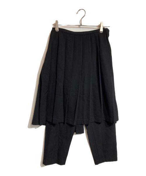 ROBE DE CHAMBRE COMME DES GARCONS（ローブドシャンブル コムデギャルソン）ROBE DE CHAMBRE COMME DES GARCONS (ローブドシャンブル コムデギャルソン) スカートレイヤードパンツ ブラック サイズ:Mの古着・服飾アイテム