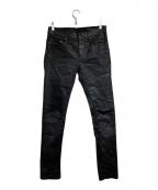 Saint Laurent Parisサンローランパリ）の古着「コーティングデニムパンツ」｜ブラック