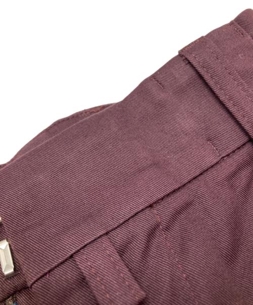 DRIES VAN NOTEN（ドリスヴァンノッテン）DRIES VAN NOTEN (ドリスヴァンノッテン) チノバギースラックス ワインレッド サイズ:44の古着・服飾アイテム