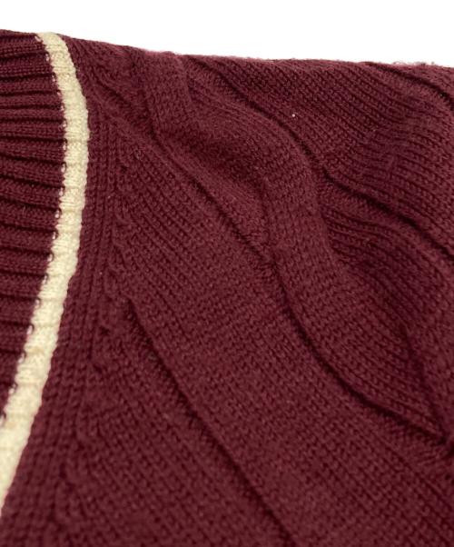 COMME des GARCONS HOMME（コムデギャルソン オム）COMME des GARCONS HOMME (コムデギャルソン オム) チルデンケーブルニット/Cardigan cable knit レッド サイズ:Sの古着・服飾アイテム