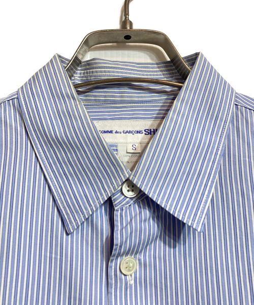COMME des GARCONS SHIRT（コムデギャルソンシャツ）COMME des GARCONS SHIRT (コムデギャルソンシャツ) ストライプシャツ ブルー サイズ:Sの古着・服飾アイテム