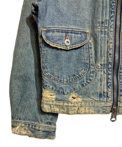 SUGARHILL（シュガーヒル）SUGARHILL (シュガーヒル) ZIP-UP DENIM DAMAGED JACKET インディゴ サイズ:1の古着・服飾アイテム