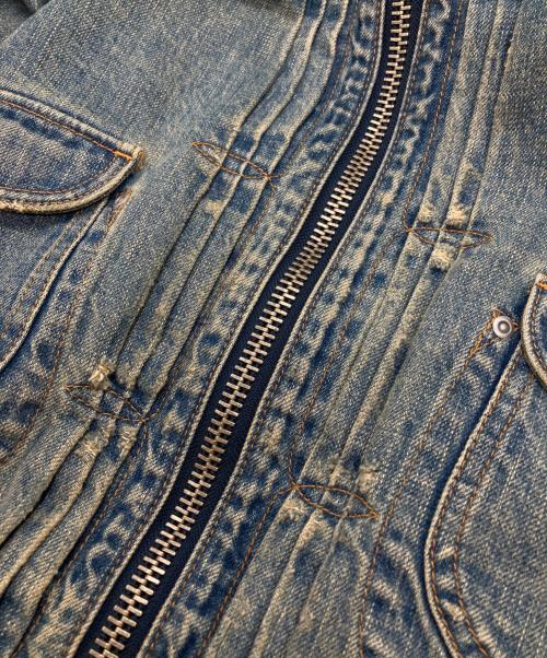 SUGARHILL（シュガーヒル）SUGARHILL (シュガーヒル) ZIP-UP DENIM DAMAGED JACKET インディゴ サイズ:1の古着・服飾アイテム
