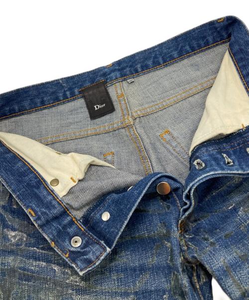 DIOR HOMME（ディオール オム）DIOR HOMME (ディオール オム) ラスターコーティングデニムパンツ インディゴ サイズ:27の古着・服飾アイテム
