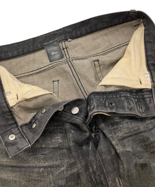 DIOR HOMME（ディオール オム）DIOR HOMME (ディオール オム) ラスターコーティングデニムパンツ ブラック サイズ:28の古着・服飾アイテム
