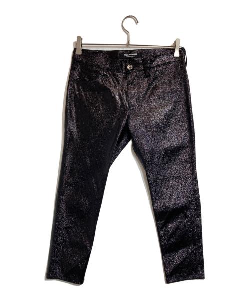 JUNYA WATANABE COMME des GARCONS（(ジュンヤワタナベ コムデギャルソン）JUNYA WATANABE COMME des GARCONS ((ジュンヤワタナベ コムデギャルソン) ラメクロップドパンツ ブラック サイズ:XSの古着・服飾アイテム