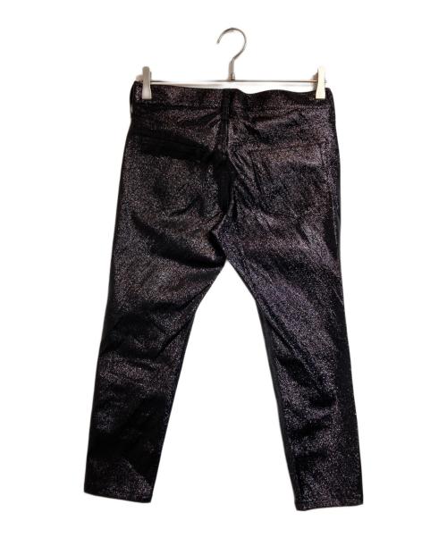 JUNYA WATANABE COMME des GARCONS（(ジュンヤワタナベ コムデギャルソン）JUNYA WATANABE COMME des GARCONS ((ジュンヤワタナベ コムデギャルソン) ラメクロップドパンツ ブラック サイズ:XSの古着・服飾アイテム